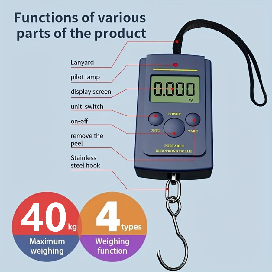 Electronics Stuff - 40kg multifonctionnel Mini électronique numérique Portable